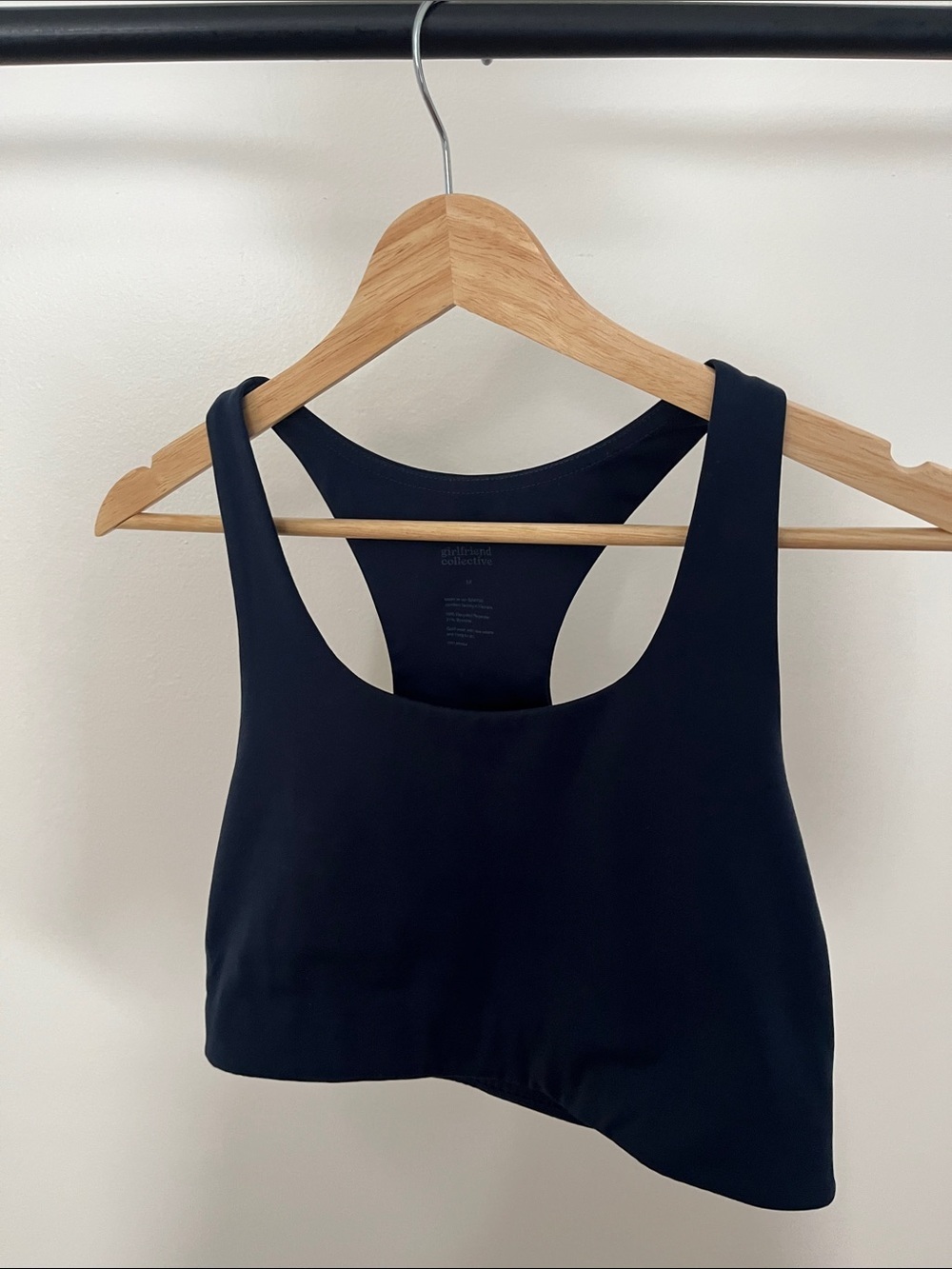 Girlfriend Collective Paloma Bra - Navy Blue Size Medium